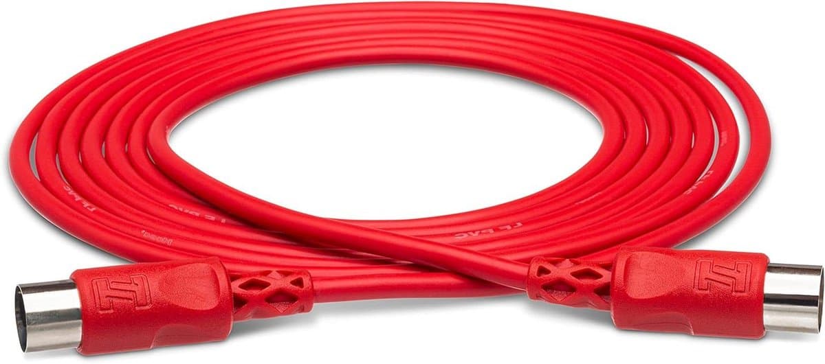 Hosa MID310RD MIDI kabel 3m, rood