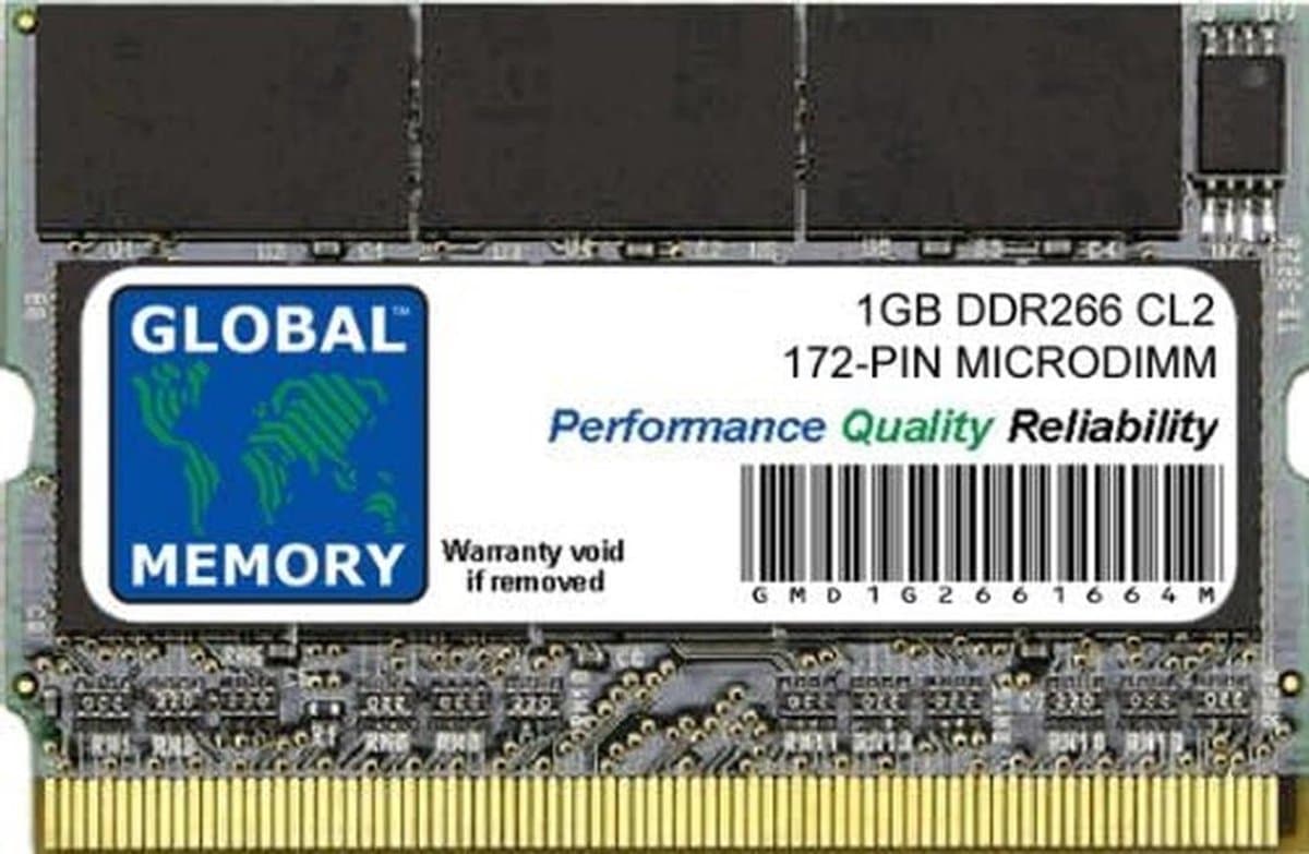 1GB DDR 266MHz PC2100 MicroDIMM Geheugen RAM voor Laptop en Notebook