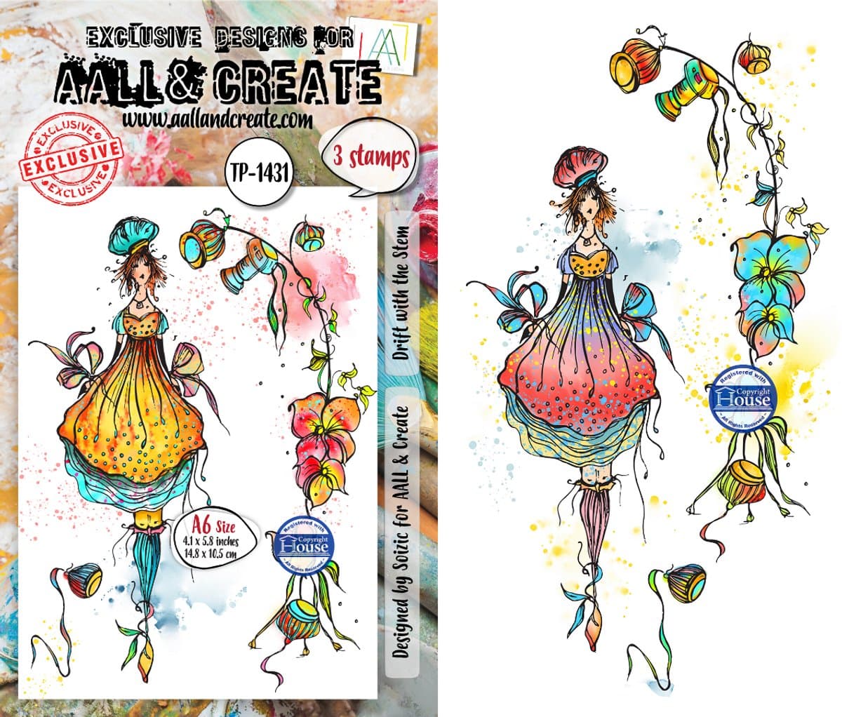 Aall & Create clearstamp A6 - Drift with the stem