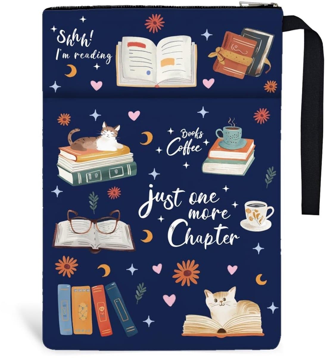 Dailygoods - Boekhoezen voor Paperbacks - Beschermende Mouwen - Met Rits en Voorzak - 34 x 24 cm - Perfect voor Boekenwurmen en Studenten - Mooi Gesch