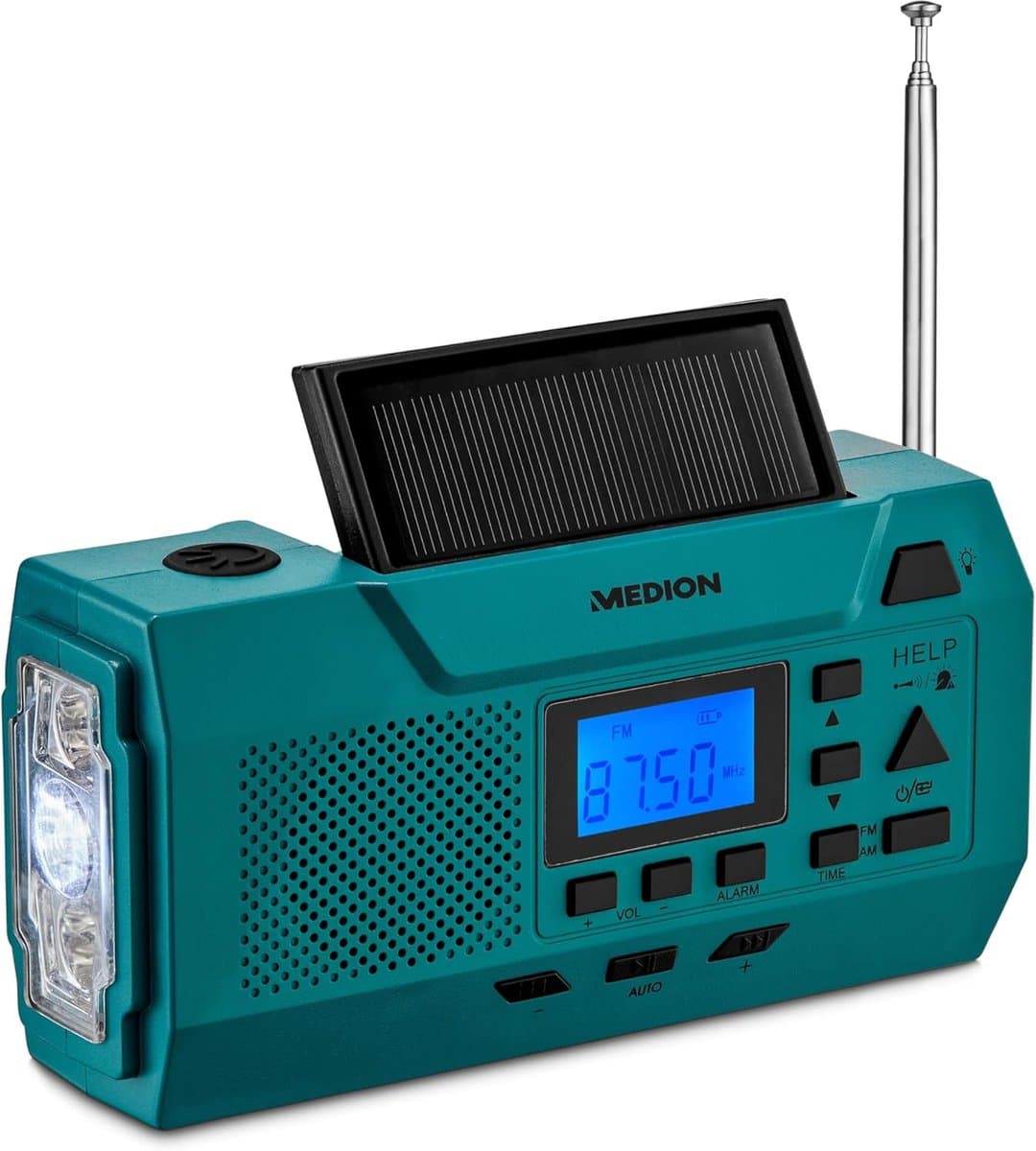Noodradio - Dynamo Radio - Noodsituaties - Zonne-energie en Dynamo - 55 x 145 x 73 cm