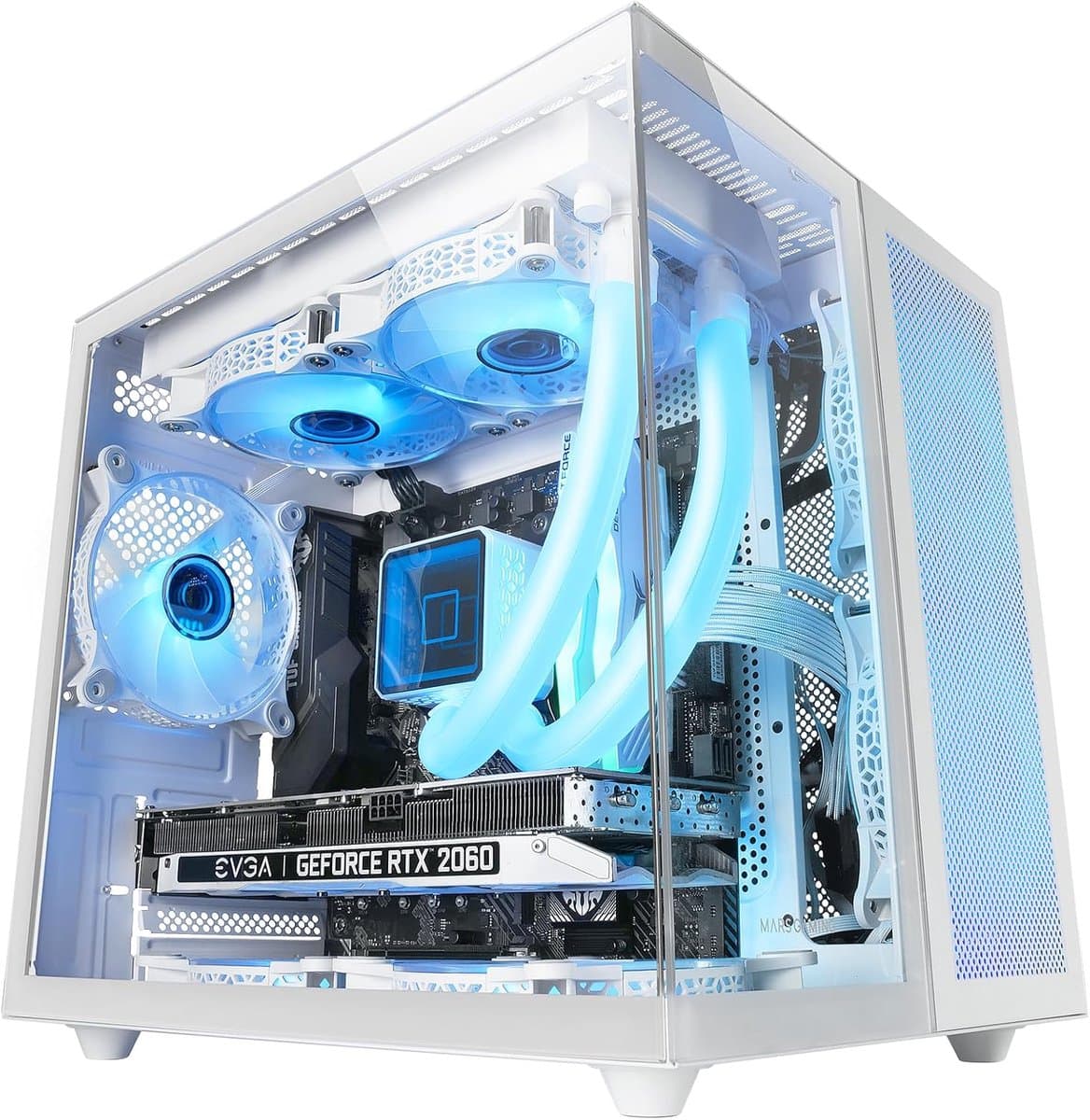 Compact MicroATX Gaming Case met Dubbel Glazen Venster en USB-C aansluiting