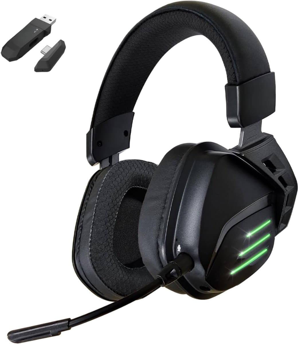 RONN® Game headset draadloos - Headset - Game headset - Gaming headsets - Zwart - 22cm x 22cm x 11cm