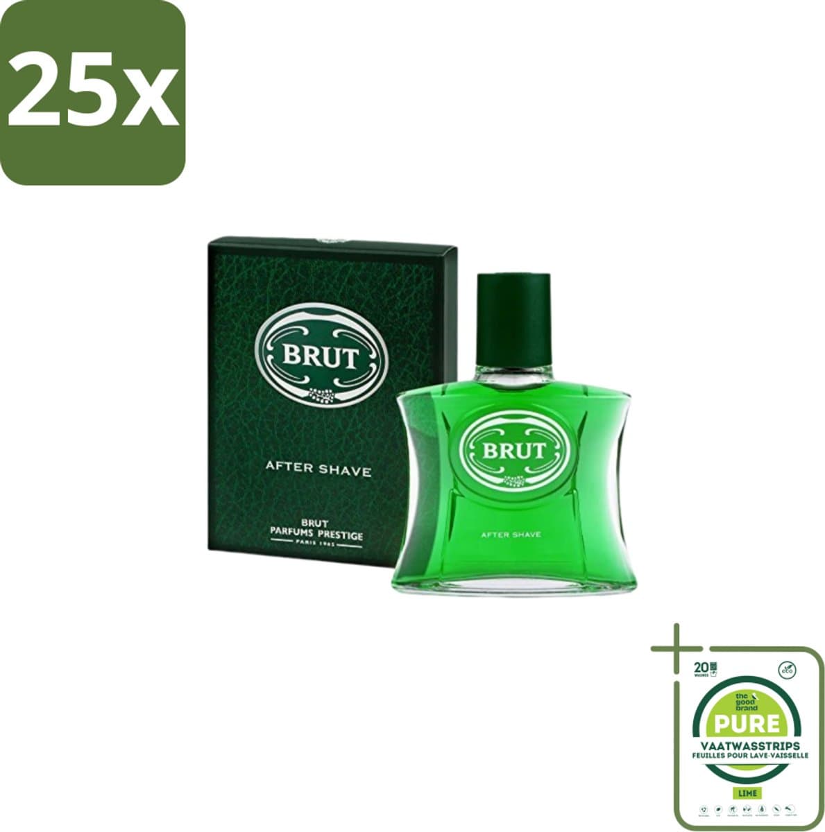 25 x Brut 33 Aftershave 100 ml - Grootverpakking - Aftershave - Herenverzorging - Klassieke Geur - Scheren - Huid Verzorgen