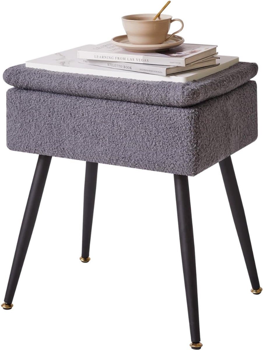 CLVP® Make up Stoel - Kaptafel Kruk - Visagie - Grijs