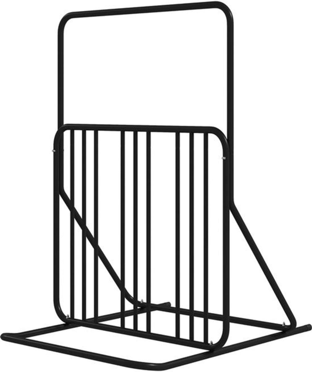 Fietsenhouder – Fietsrek – Fietsenstalling – Fietsenstandaard – Vierfietsenrek – Zwart – Weerbestendig Staal – Extra Houder Voor Stabiliteit – Compact Formaat 102x92x130 cm