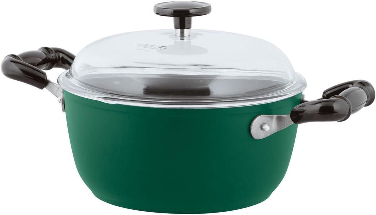 Kookpan - Steelpan Sauspan - Eten Bereiden - Nonstick Coating - 20 cm - Groen