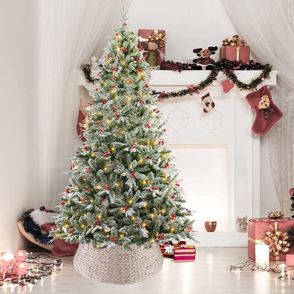 Kerstboomkraag - Boomrok mand - Kerstboom versieren - Handgemaakt zeegras - Diameter 60 cm - Natuurlijk