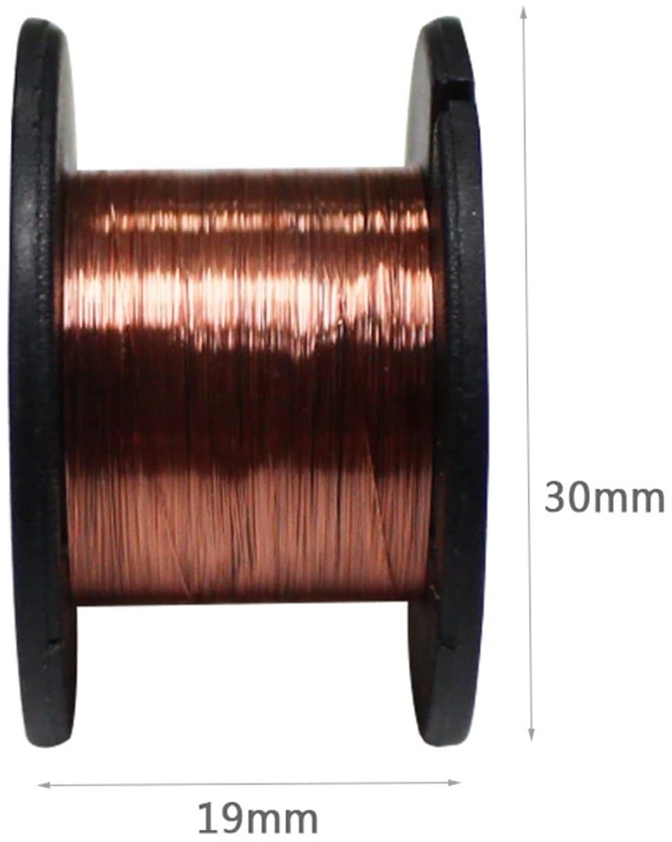 Dailygoods - 0,1mm koperdraad - Soldeerdraad - 15 meter - Voor transformatoren en motoren - Geschikt voor luidsprekers - Professionele kwaliteit