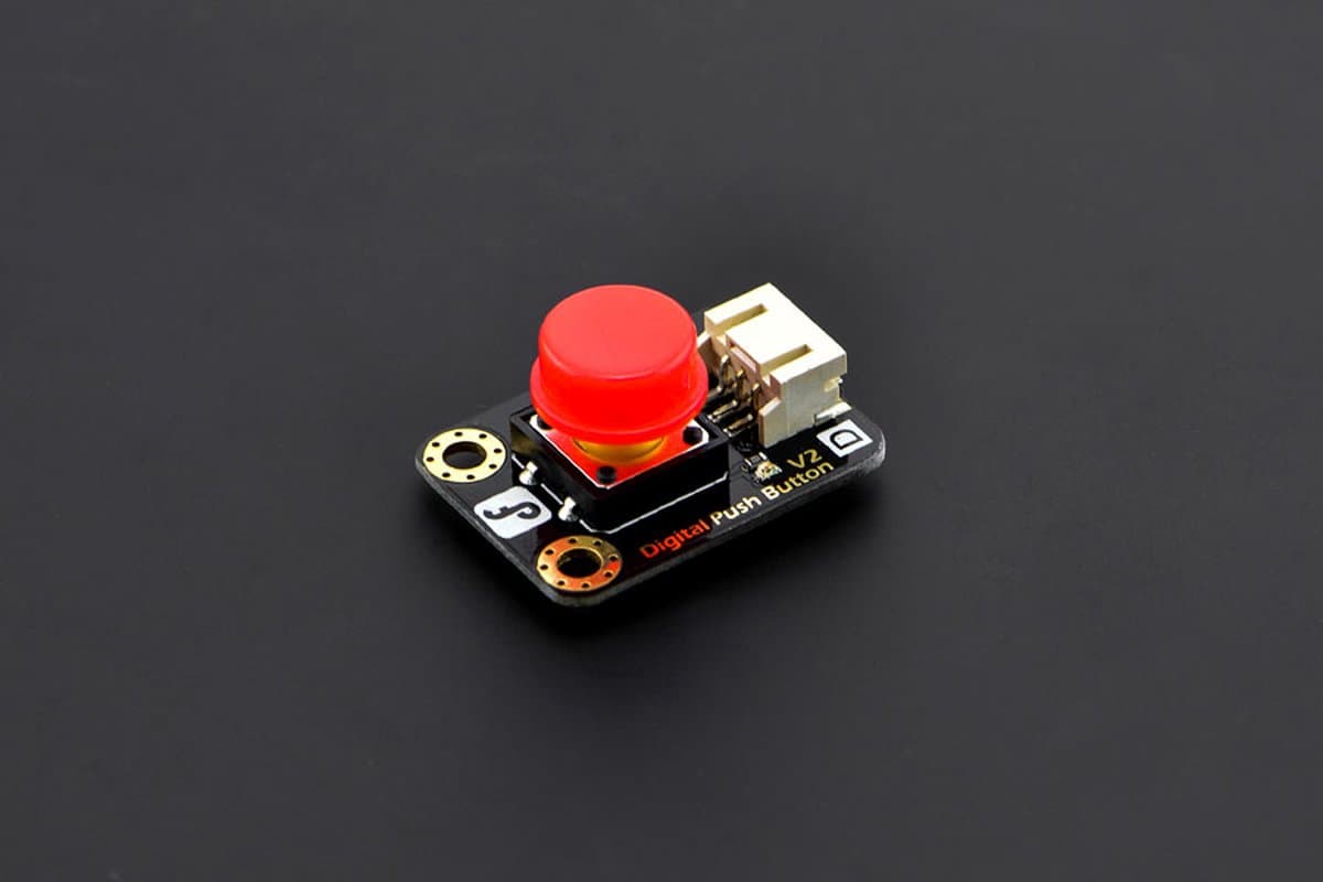 Gravity: Digital Push Button DFR0029 - Kleur Rood - Geschikt voor Arduino
