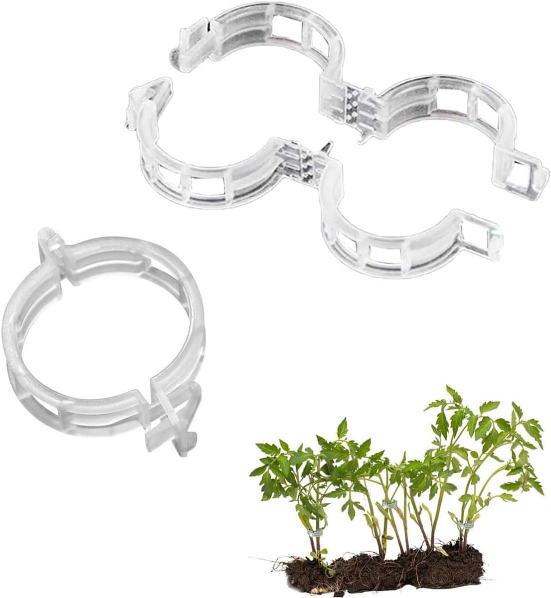 Hernieuwbare Plant Clips en Ringen - 100 Stuks Voor Klimplanten, Groenten en Bloemen - Ideaal Voor Het Fixeren van Planten