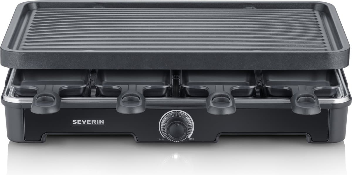 Severin RG 9670 Raclettegrill 1400 W zwart voor 8 personen