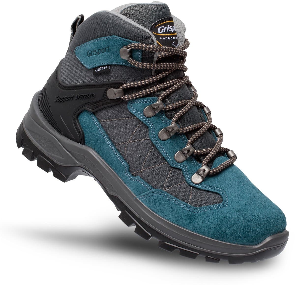 Grisport Scout Mid blauw grijs wandelschoenen uni (14510-117)