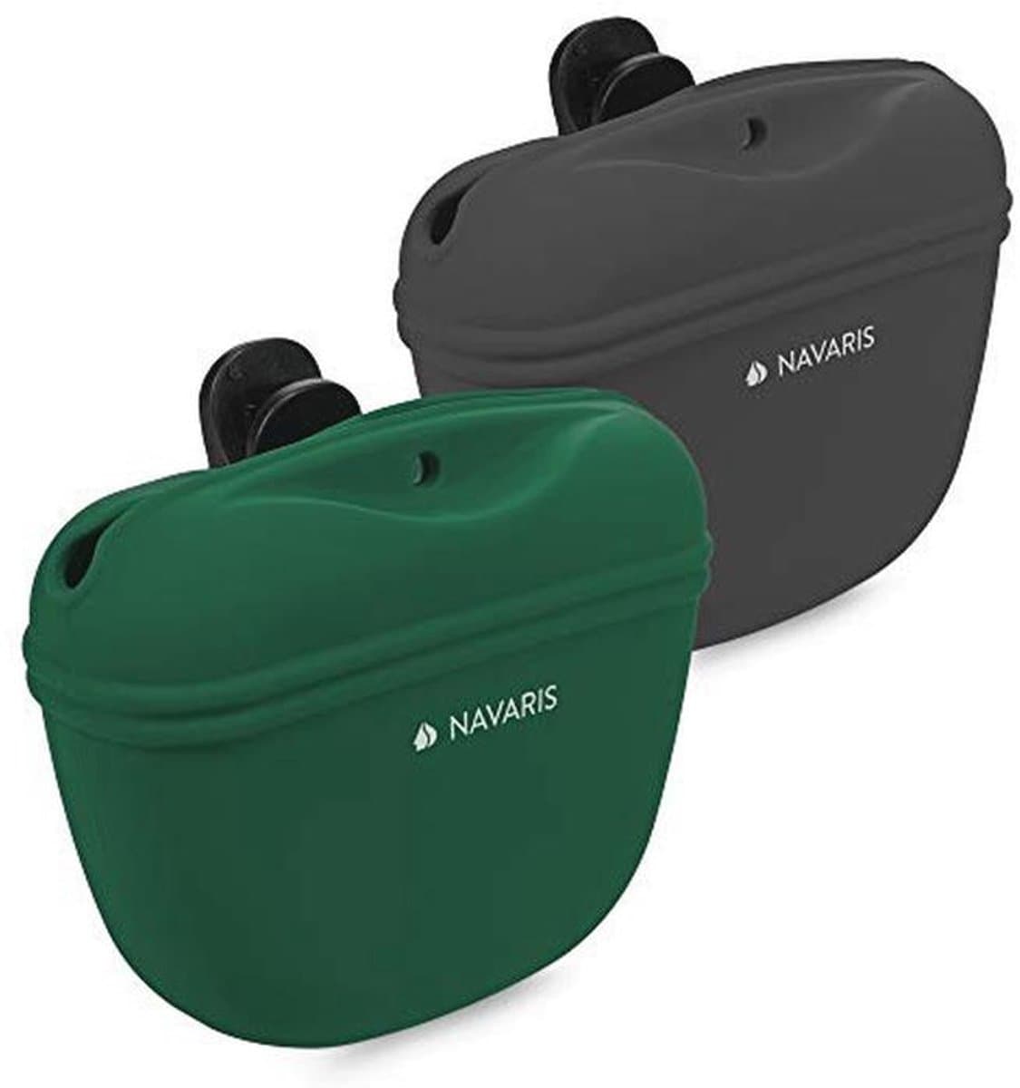 Silicone Dog Treat Bags - Set of 2 - Food Pouches with Magnetic Closure