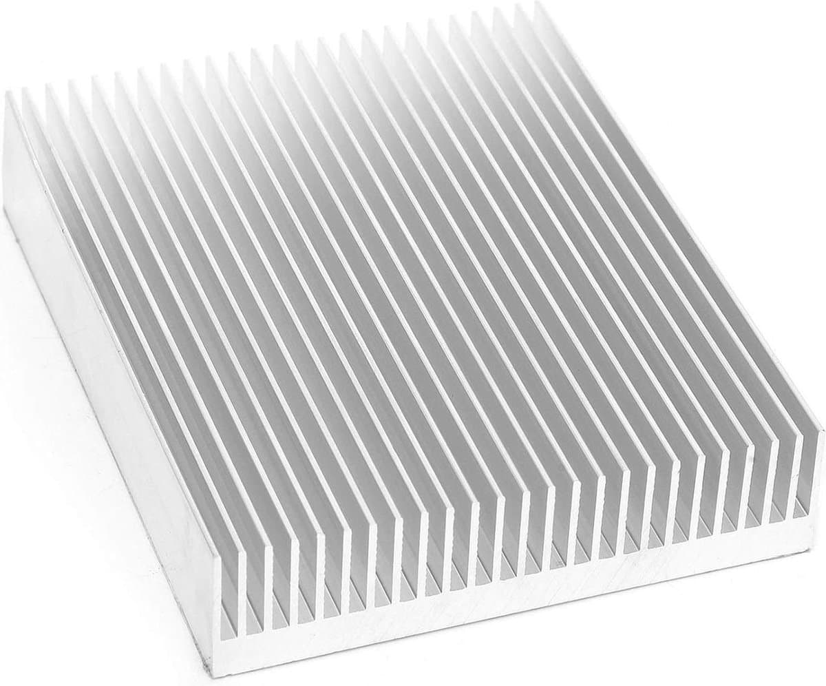 Aluminium Heatsink Koelvin - Thermische Geleidende Lijm - Koelmodule Vel - Radiator voor CPU Router PCB IC - Radiatoren - TQ80 X 20 X 100 .