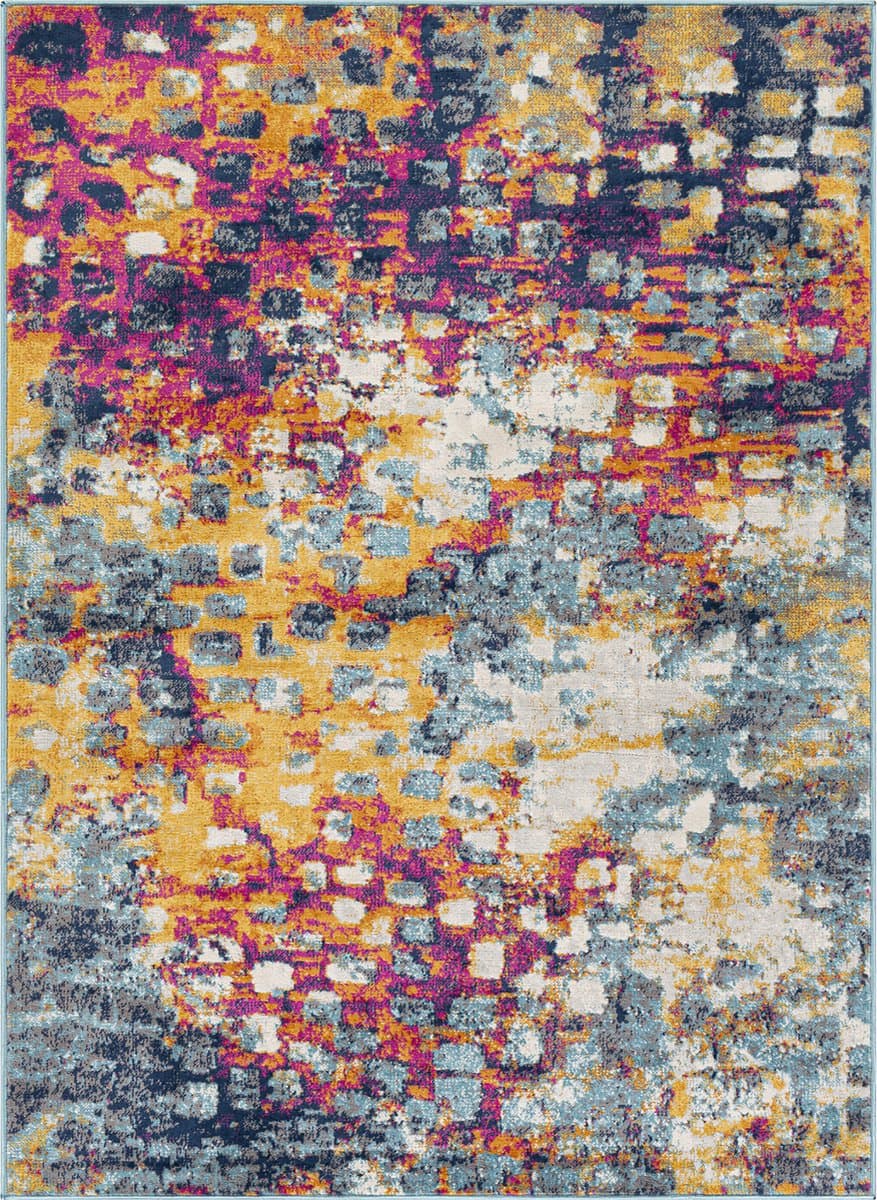 SURYA - Modern Abstract Tapijt AMAYA - Meerkleurig/geel