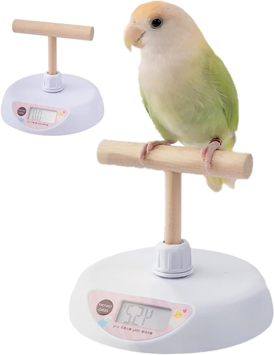 Vogel Weegschaal - Papegaai Weegschaal - Gezondheid Monitoren - Nauwkeurig 0.1g - 500g Max - Wit