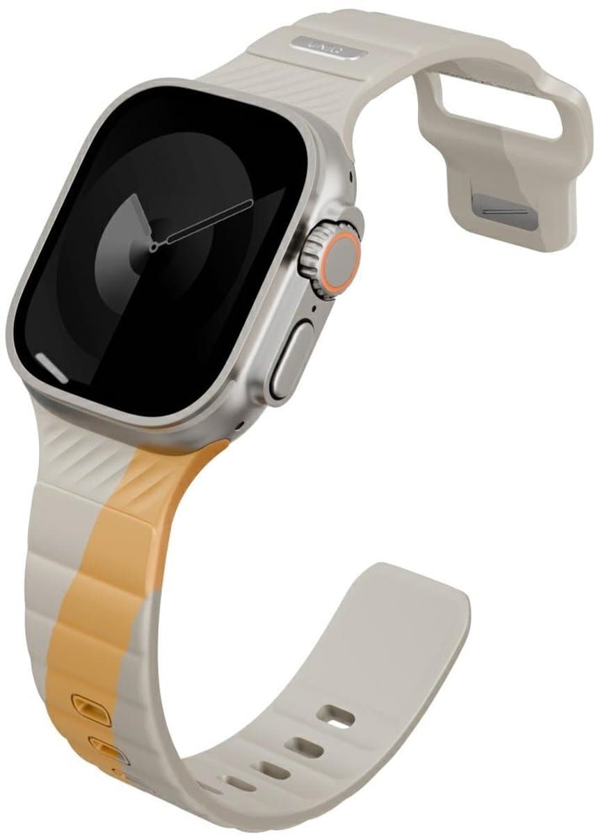 UNIQ Stride De Rubber - Smartwatchbandje - Beigekleurig - Gum Materiaal - Compatibel met Apple Watch