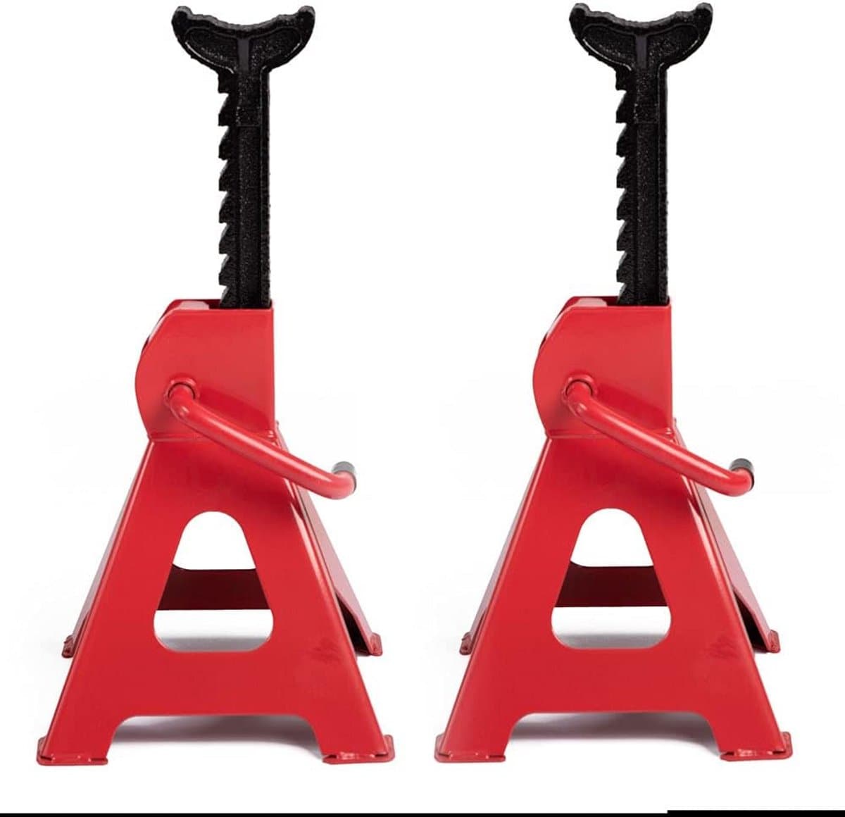 Set van 6 Ton Steunpilaren (2 stuks) - Verstelbaar in 9 Hoogtes - Robuuste Werkstandaarden voor Auto en Motor