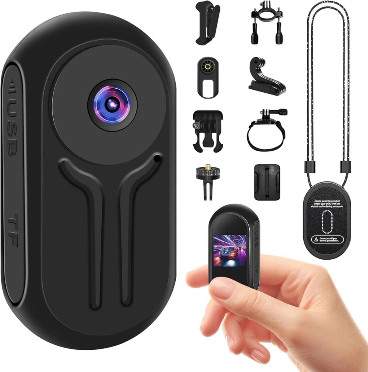 Florixa® Bodycam - Cam - Zwart - 16cm x 11cm x 6cm
