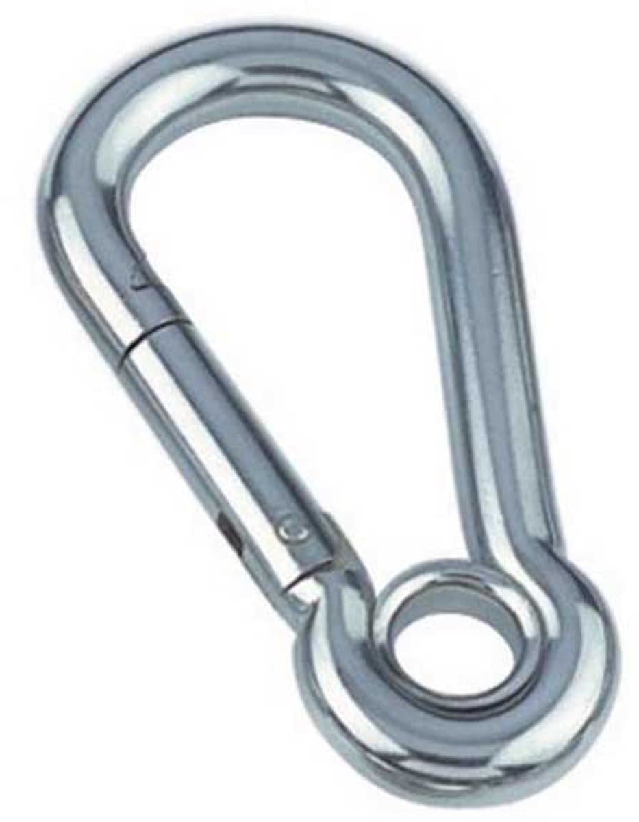 Euromarine A4 Brandweer Oogkarabijnhaak Zilver 12 mm