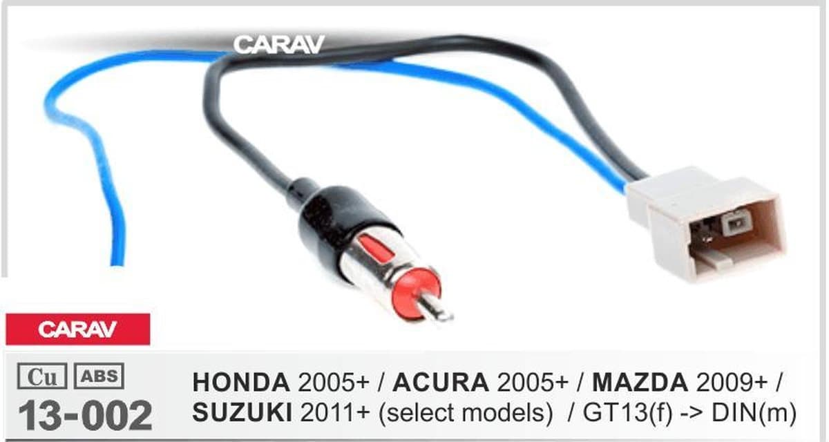 radio antenne verloop honda 2005+ / mazda 2009+ / suzuki 2011+