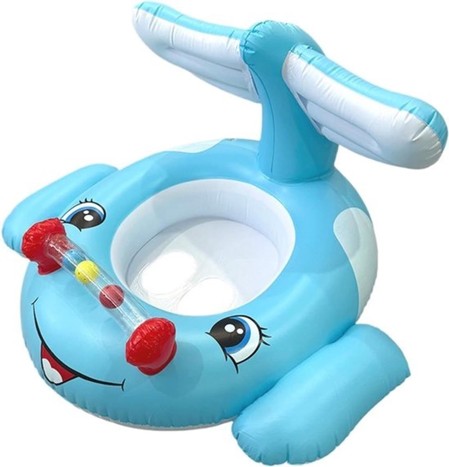 Zwembaddrijver Walvis - Zwemband Kinderen - Veilig Zwemmen - Anti-kantel Ontwerp - 72 x 67 x 48 cm - Blauw