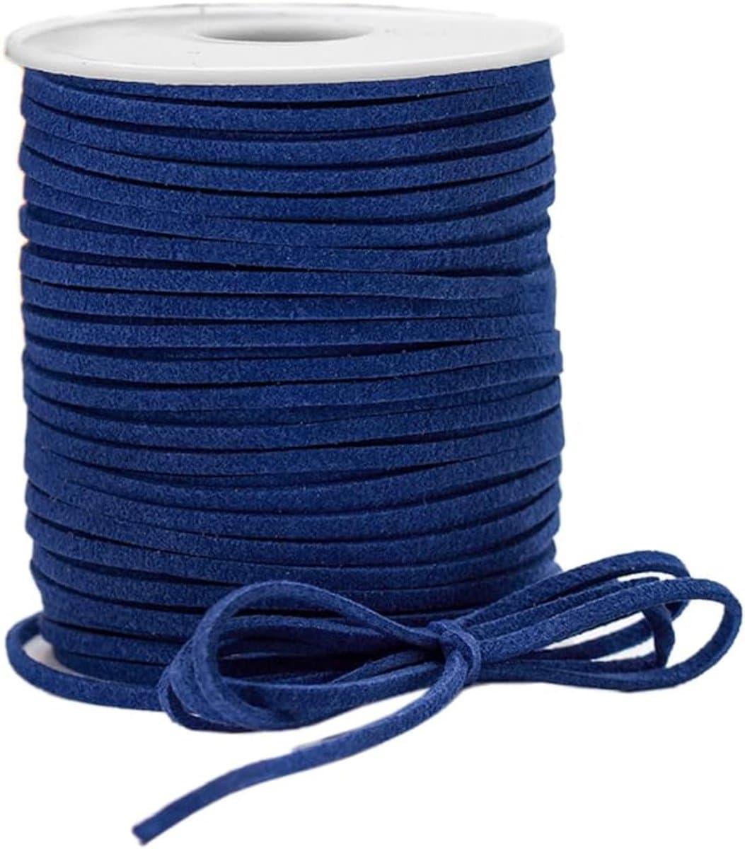 3 mm x 45 m, leren band, kunstsuède, koord, leren koord, knutselkoord, lusband, cadeaulint voor doe-het-zelf sieraden, halskettingen, armbanden, haarstrikken, scrapbooking, cadeau, verpakken,