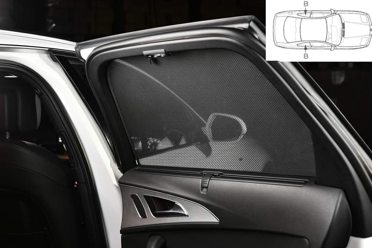 Car Shades (achterportieren) compatibel met BMW X5 (G05) 2018- (4-delig) Pasklare Auto Zonwering