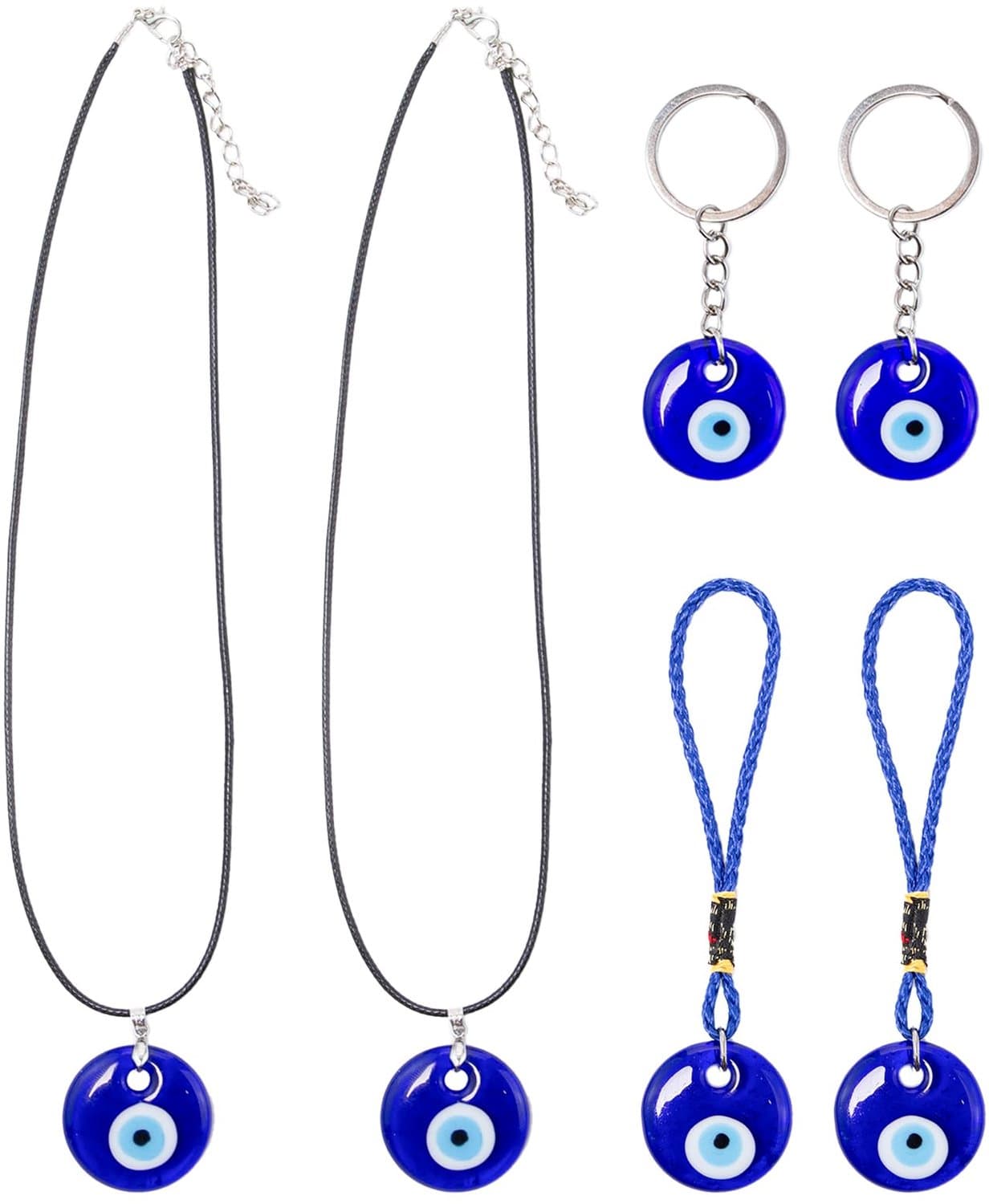 6 Stuks Turks Blauw Oog Boze Oog Auto Achteruitkijkspiegel Hanger Ornament