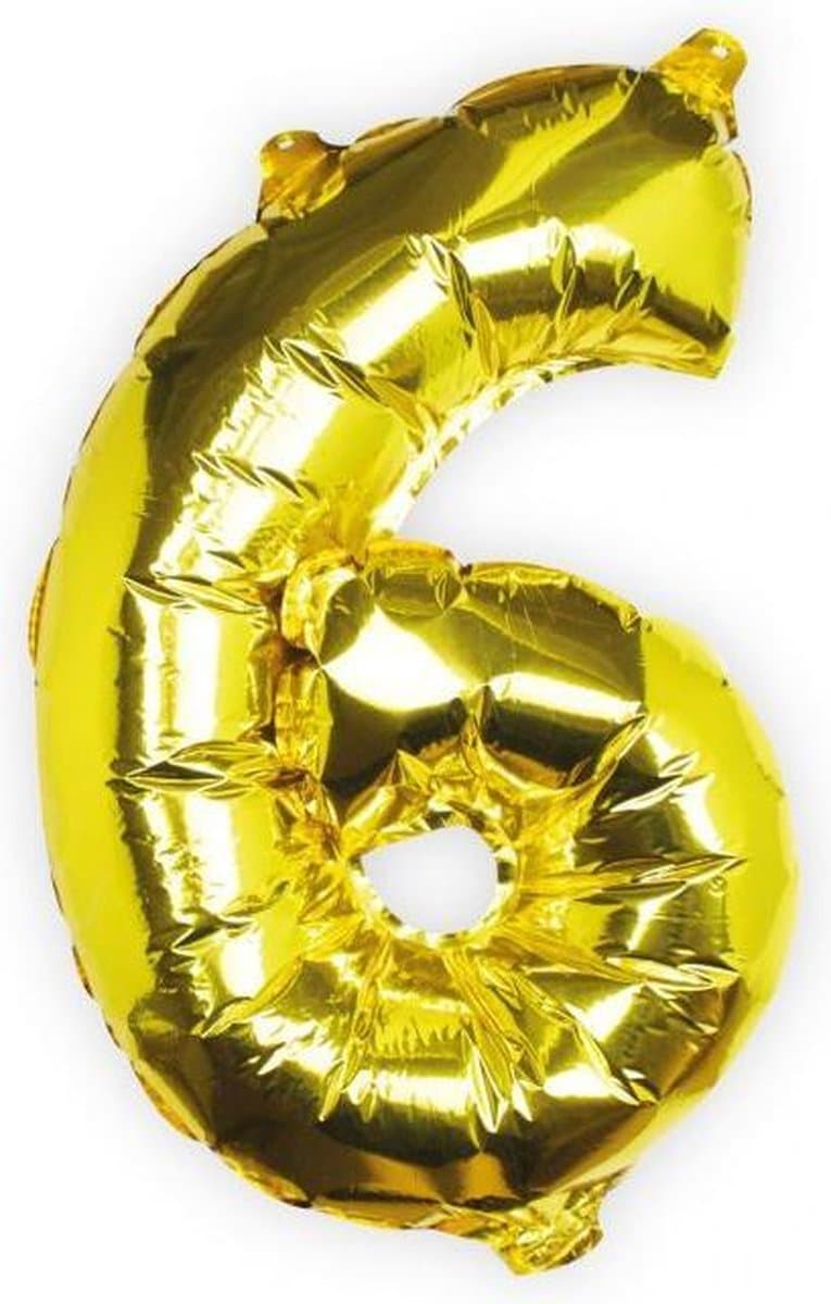 Ginger Ray Pick & Mix - Folieballon cijfer 6 - goud
