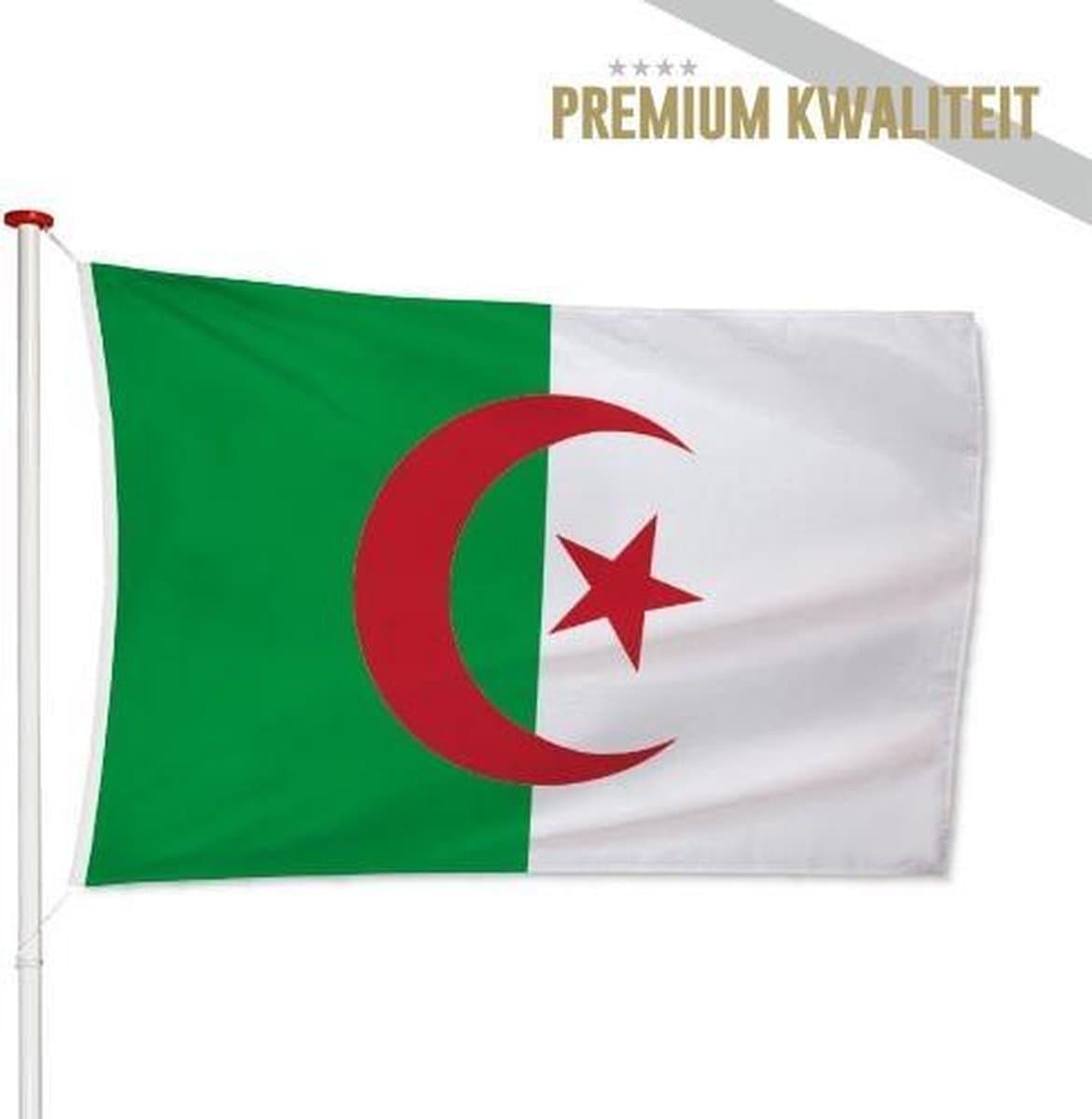 Algerijnse Vlag Algerije 40x60cm - Kwaliteitsvlag - Geschikt voor buiten