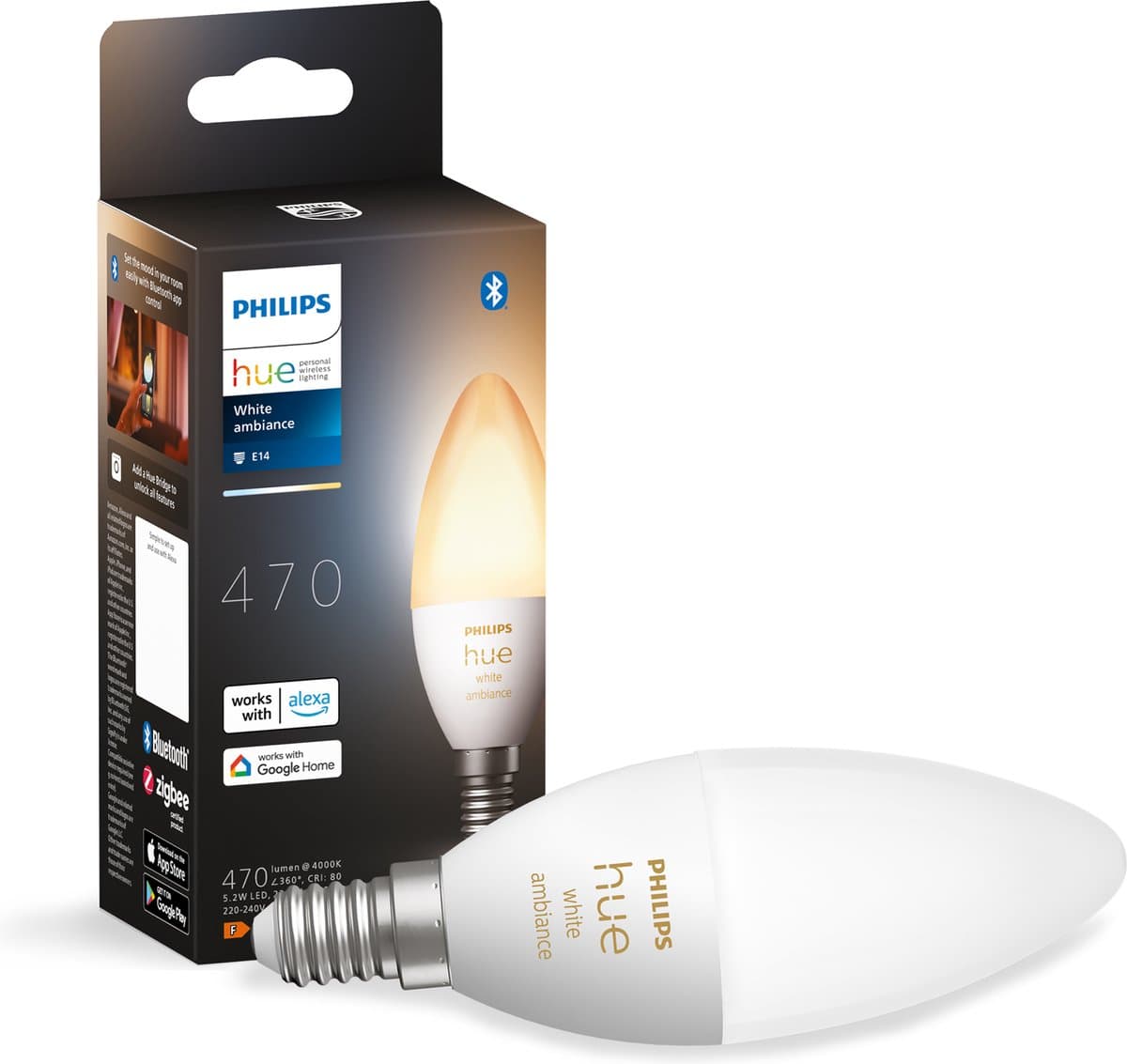 Philips Hue Kaarslamp White Ambiance E14 Losse lamp