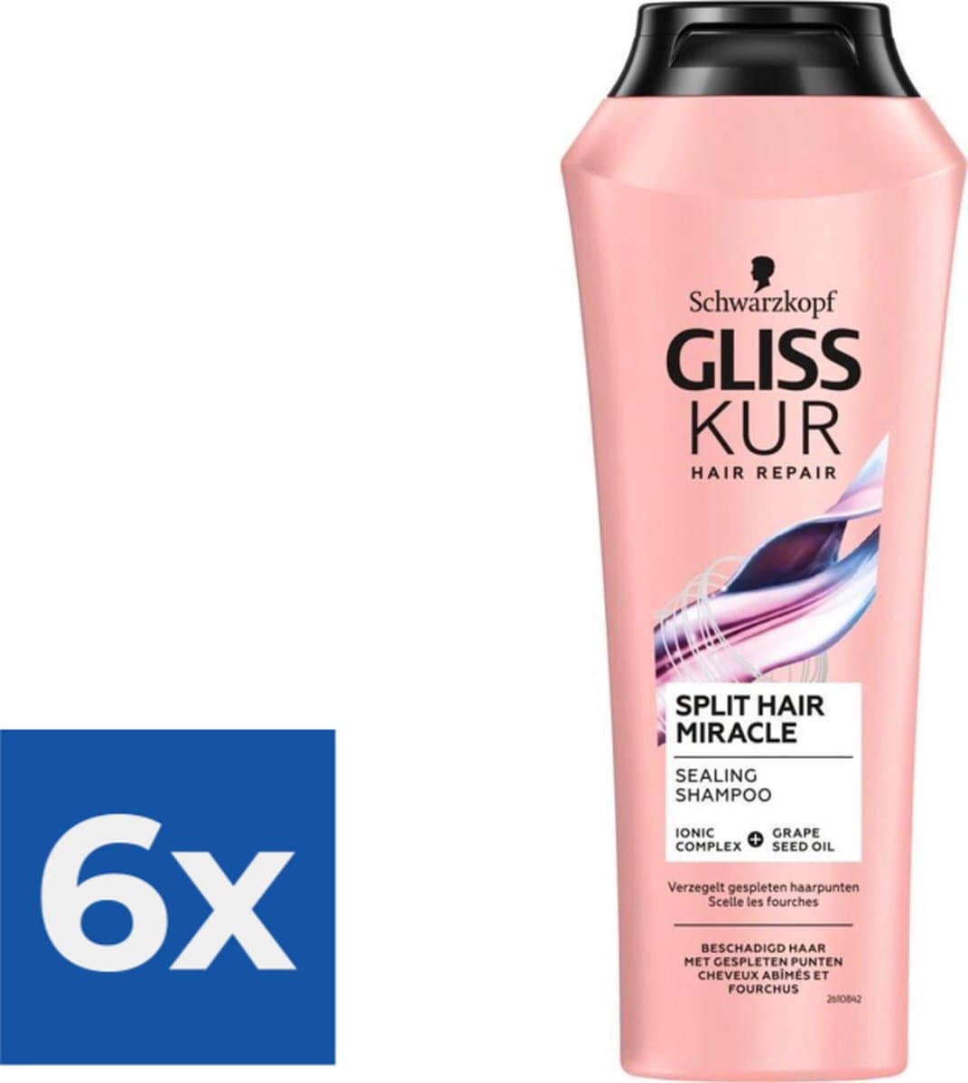 Gliss Kur - Shampoo - Split Hair Miracle - 370ml x 6