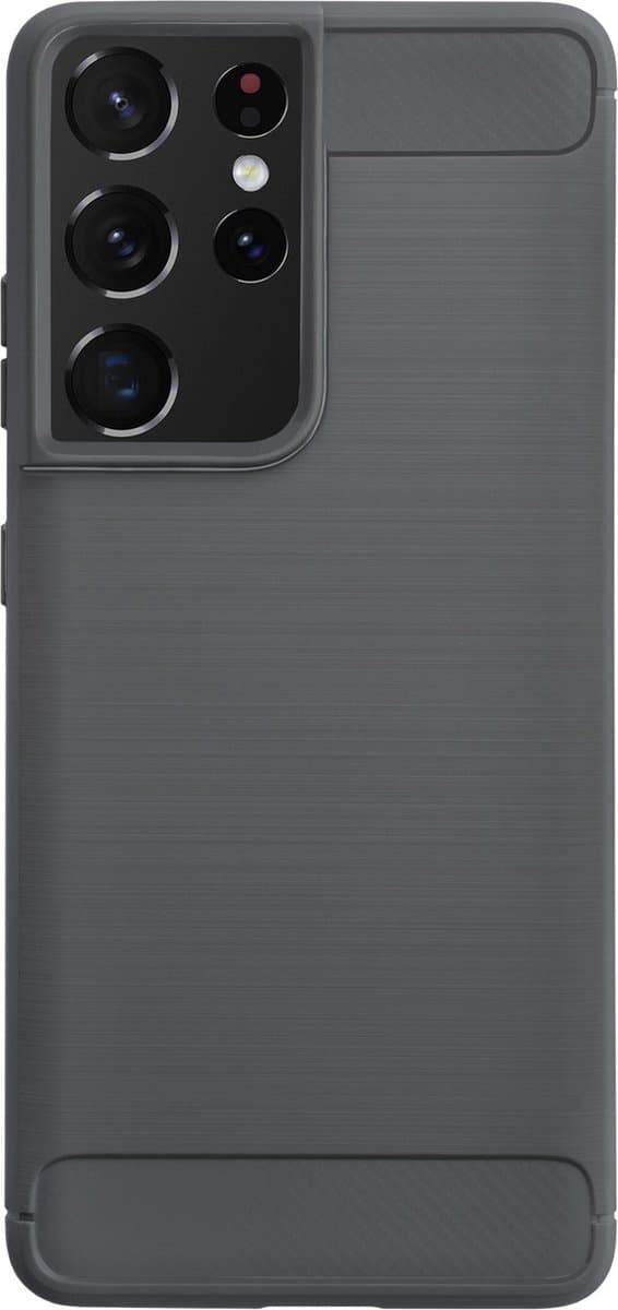 BMAX Carbon Samsung Galaxy S21 Ultra Hoesje / Soft cover / Telefoonhoesje / Beschermhoesje / Telefoonhoesje / Telefoonbescherming - Grijs