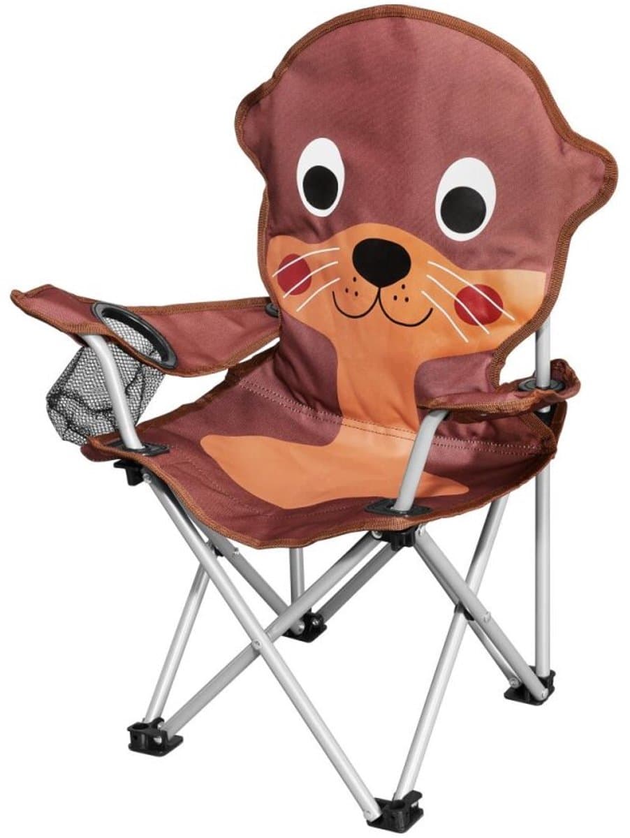 Crivit Kinder campingstoel een leuke Otter - inklapbaar - max 50kg - incl draagtas