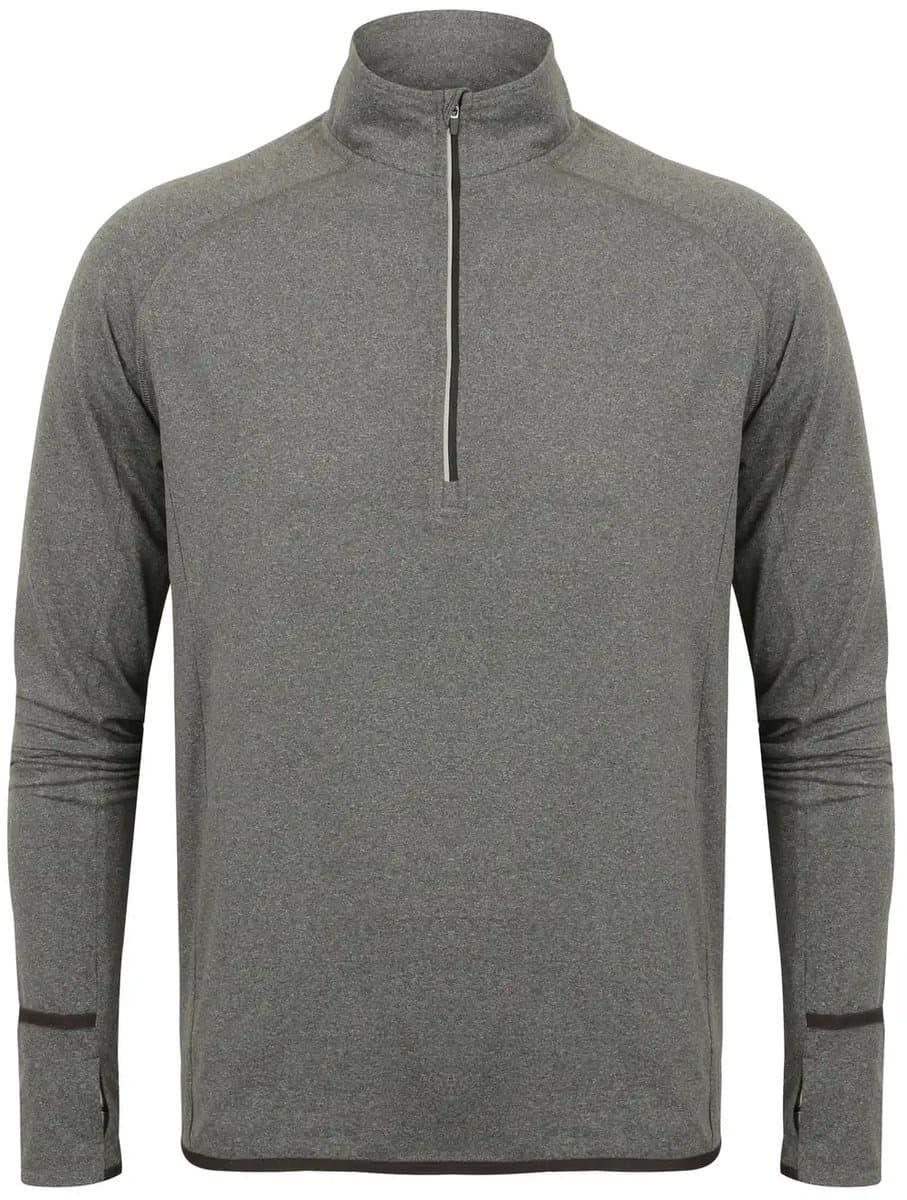 Langarmshirt 1/4 zip Tombo