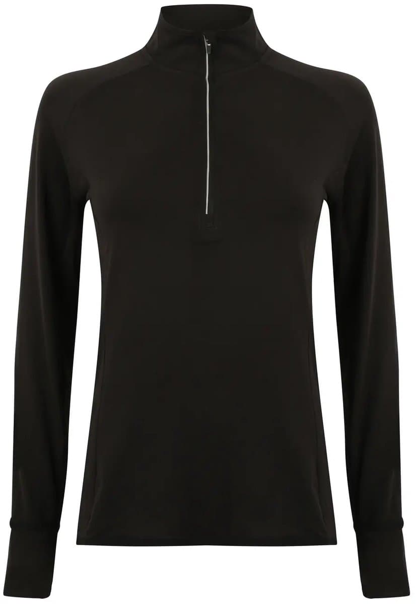 Langarm T-shirt 1/4 zip vrouw Tombo