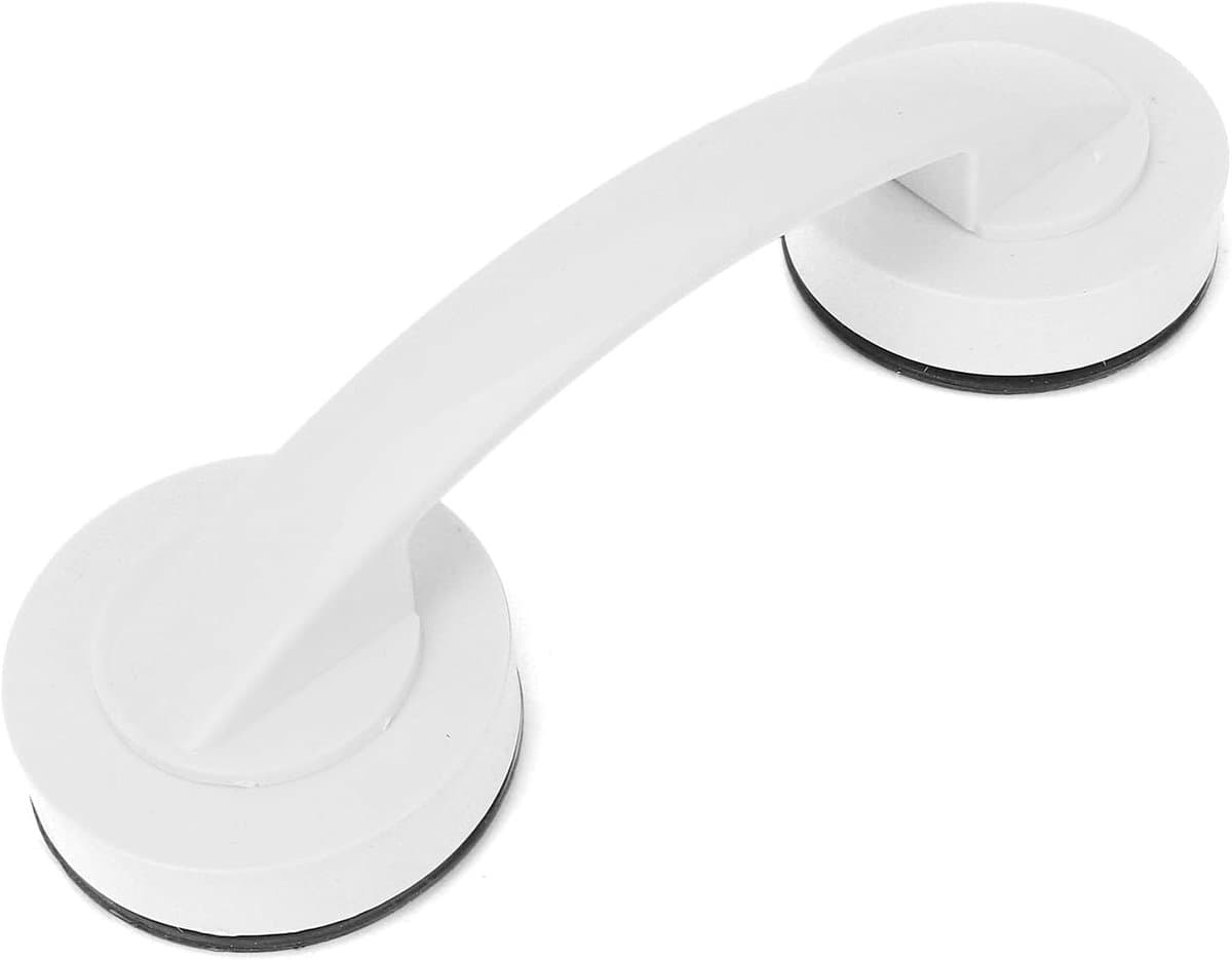 Douchegreep Zuignap - Badkamer Handgreep - Extra Veiligheid - Eenvoudige Installatie - 22 x 5 cm - Wit