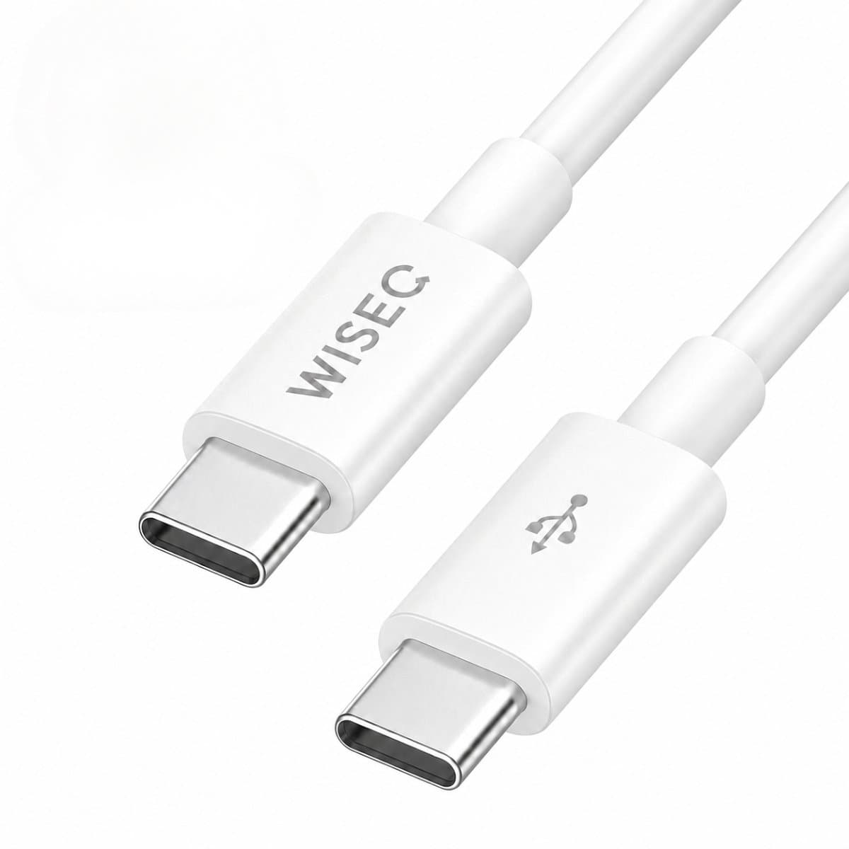 WISEQ USB C Kabel - 1.2 Meter USB-C Oplader Kabel - Wit