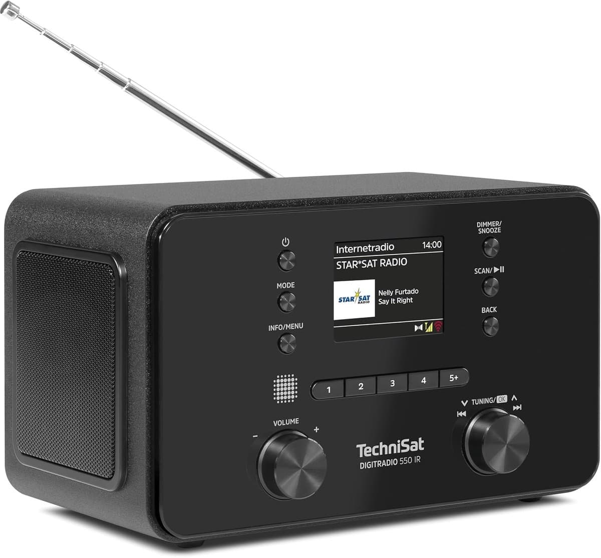 Thijox - DIGITRADIO 550 IR - Stereo Internetradio DAB+ FM Wifi Bluetooth App-besturing Wecker Zwart - Perfect voor Thuis, Tuin en Feesten