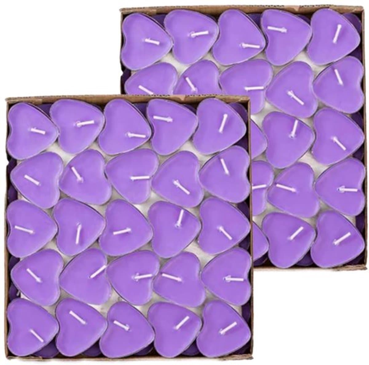 SPHProducts - Romantische liefdeskaarsen - Theelichtjes voor Valentine's Day - Paars