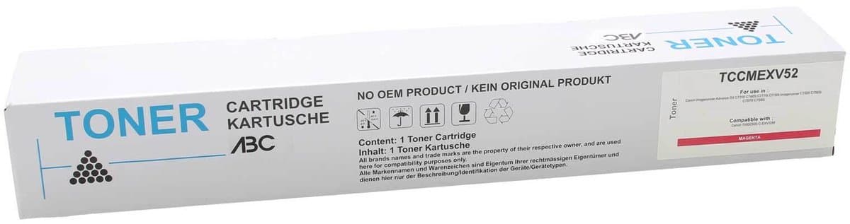 ABC huismerk Toner geschikt voor Canon C-EXV52 magenta Imagerunner Advance DX C7700 C7665i C7770i C7780i Imagerunner C7500 C7565i C7570i C7580i