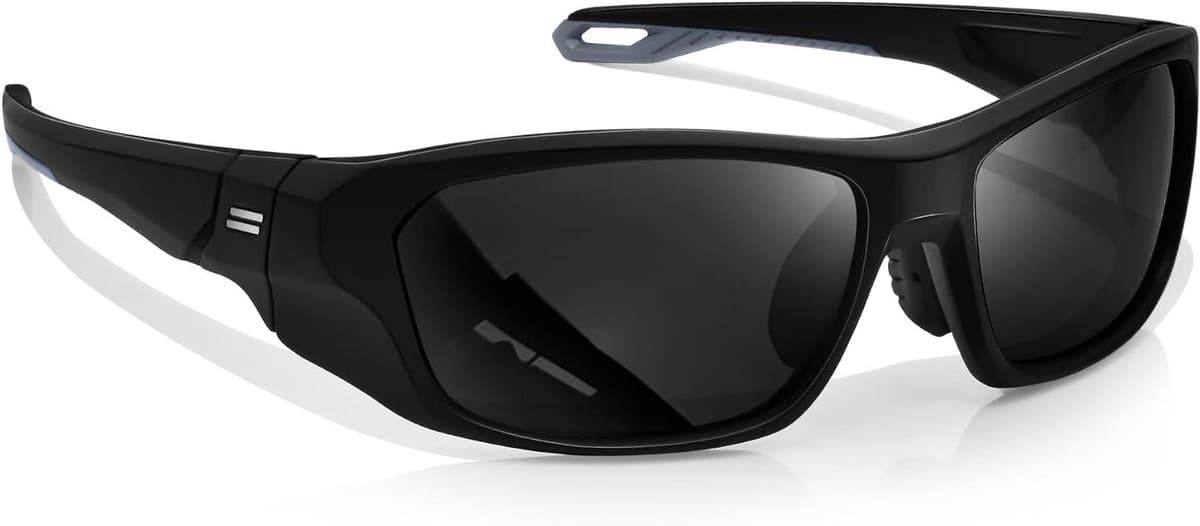 Sport Zonnebril - Fietsbril Hardloopbril - Buitenactiviteiten Bescherming - Gepolariseerd UV400 - Volledig Omsluitend - Zwart