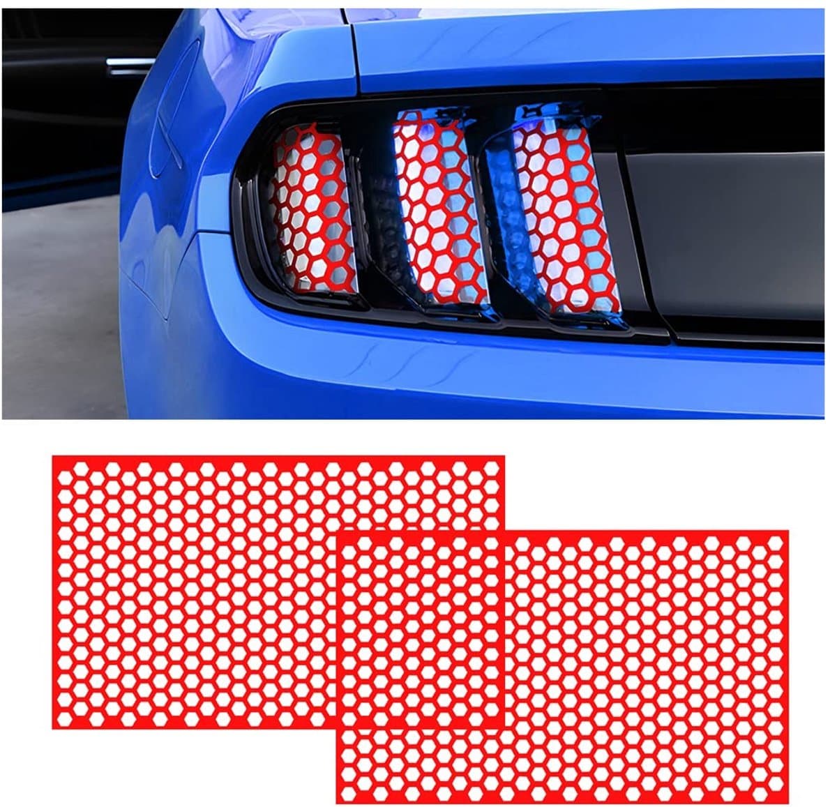 Dailygoods- Autokoplampfolie 2 Stuks - Universele Getinte Folie - Waterdicht - Zelfklevend - Multifunctioneel Autoaccessoire - Hoogwaardig PVC - Achterlichtfolie