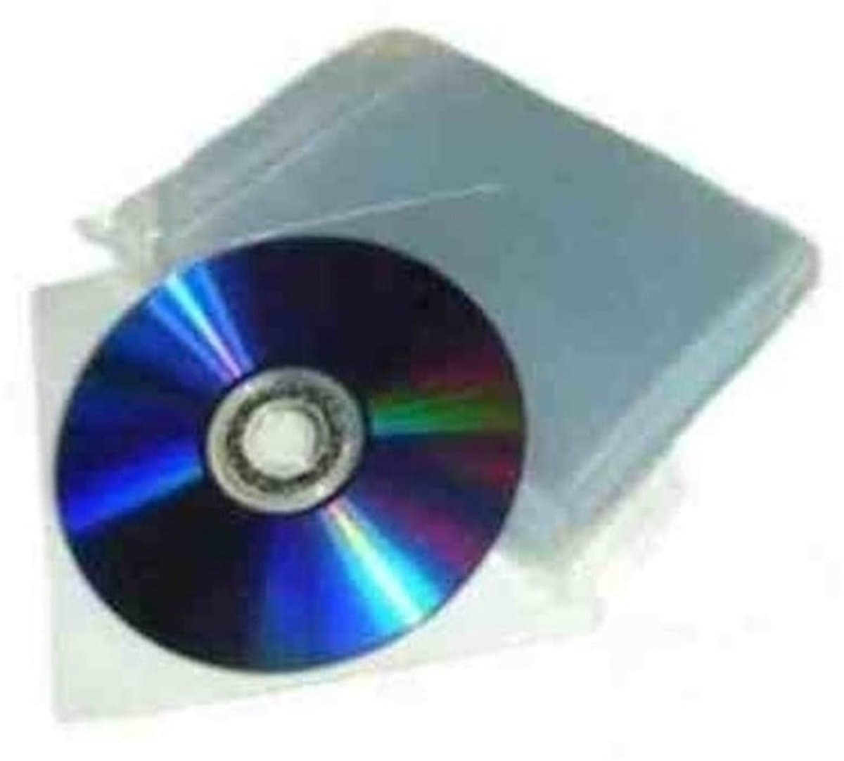 CD/DVD-hoesjes - 200 stuks - Transparante bescherming - 80 micron - Bescherming voor media - Geschikt voor CD's en DVD's - Formaat van 8