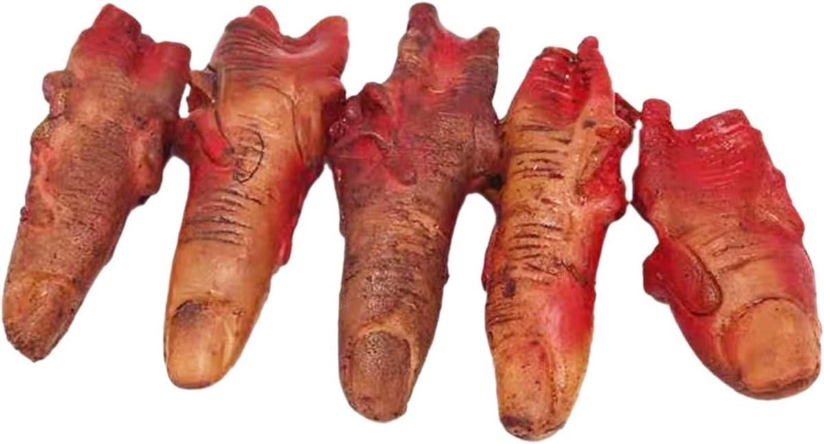 Nep Vinger Decoratie - Griezelige Prank - Halloween Versiering - Realistisch Bloed Effect - 16 x 14 x 5 cm