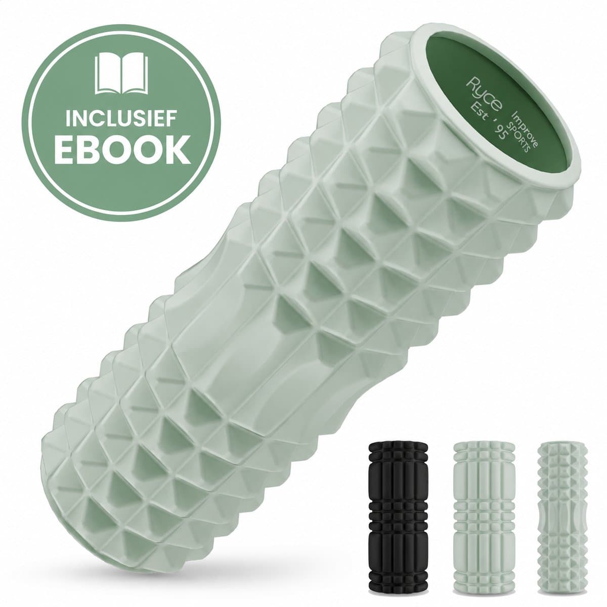 Ryce® Foam Roller - Massage - Triggerpoint - 33cm - Medium - Mintgroen