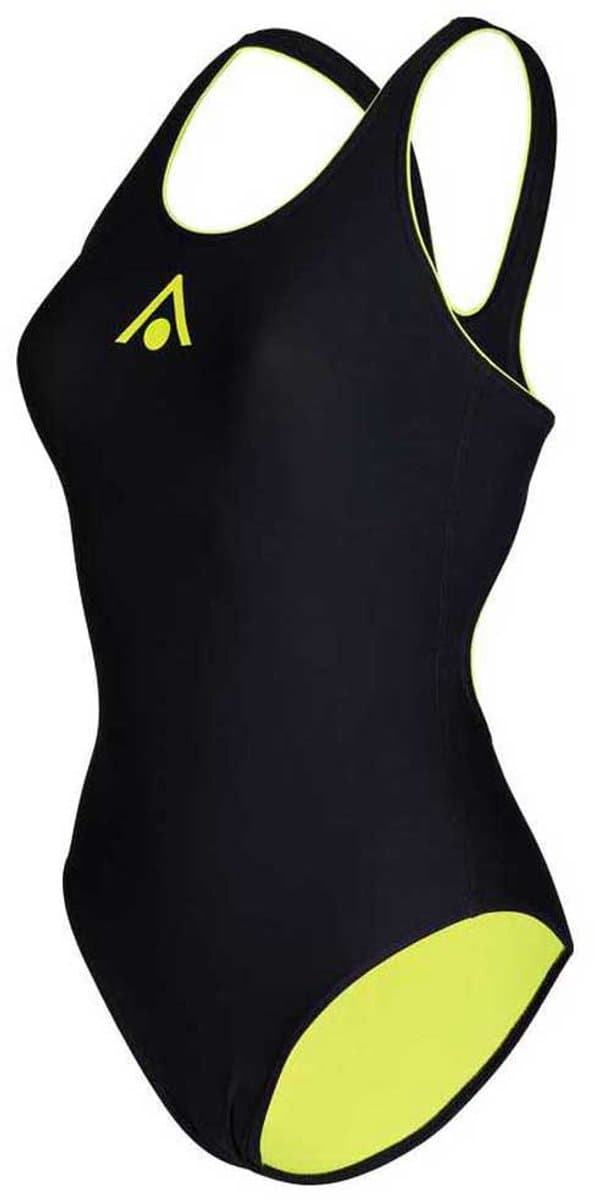 Aquasphere Essential Classic Back - Badpak - Dames - Zwart/Geel - 38
