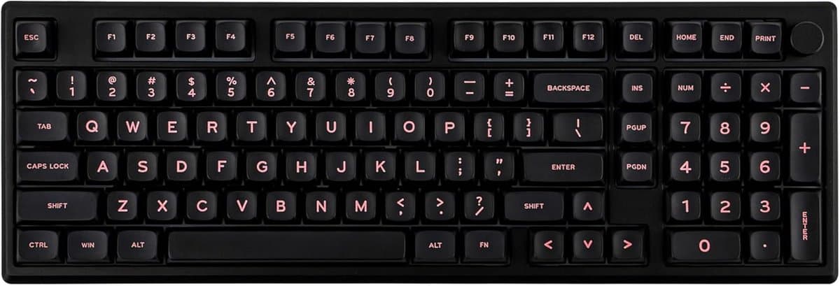 EPOMAKER Galaxy 100 - Zwart - Mechanisch Draadloos Toetsenbord - RGB - 100% - QWERTY - Gaming Keyboard - Feker Marble White Switch